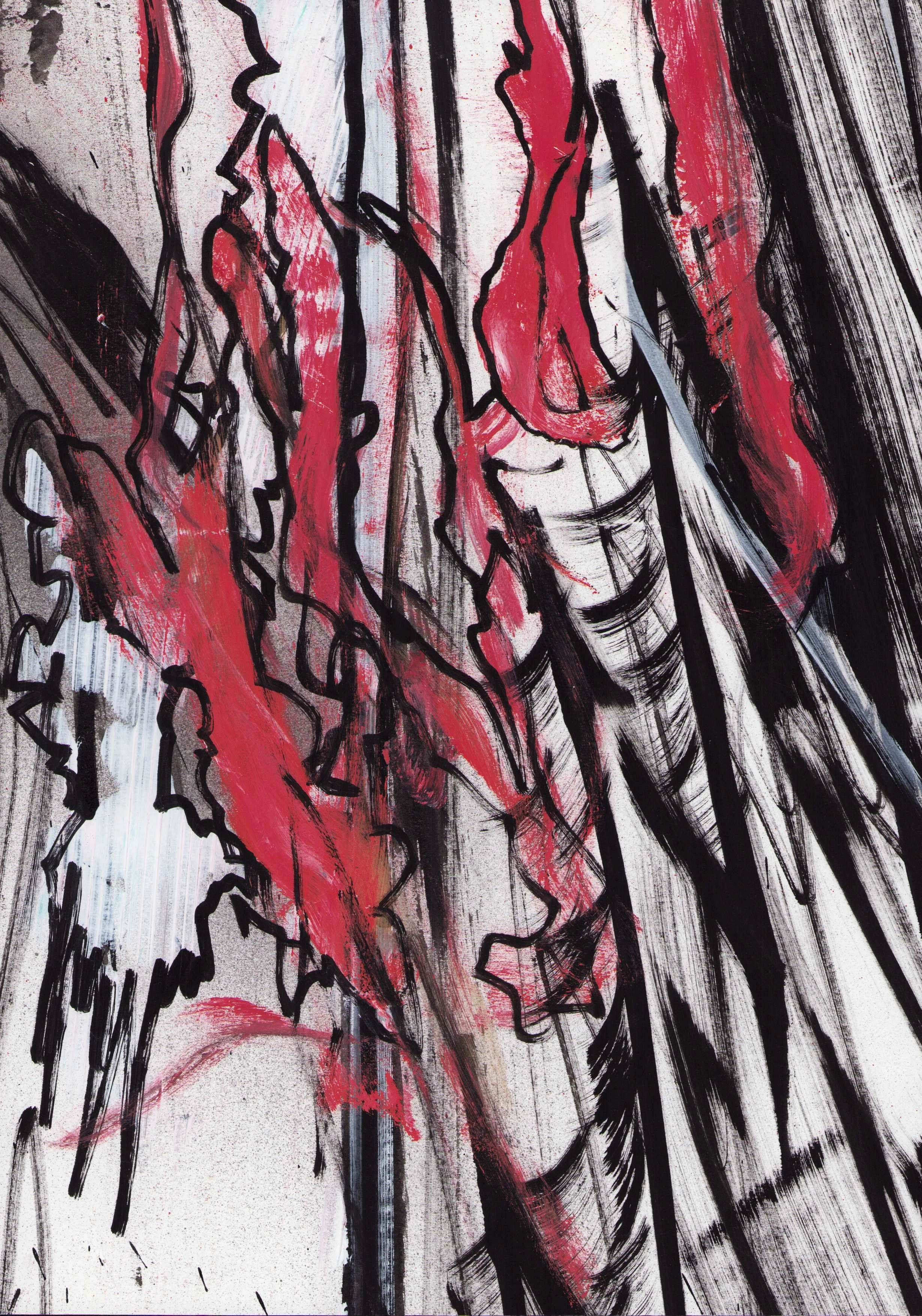 "Red 3", Cut up works, 2016