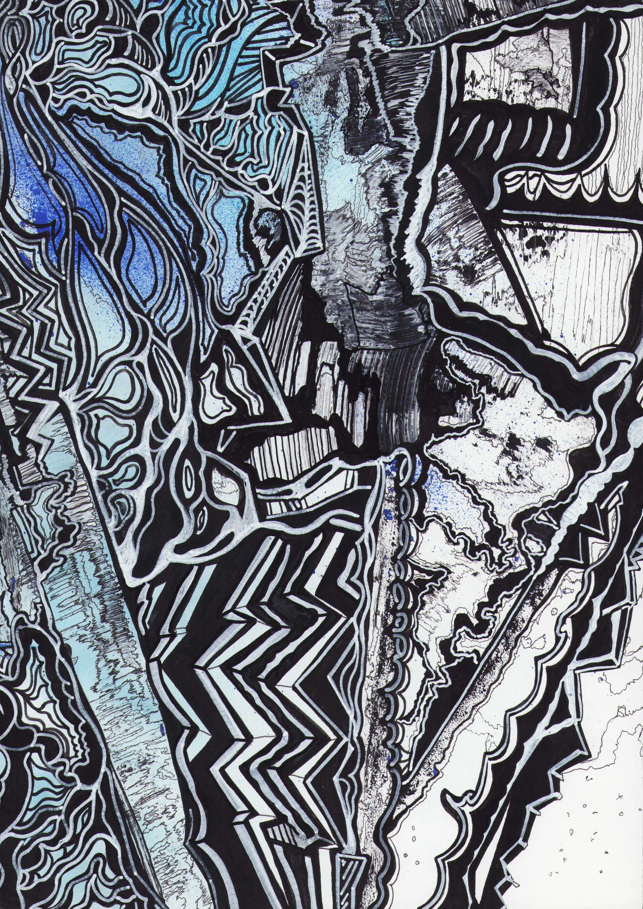 "Blue 4", Cut up works, 2016