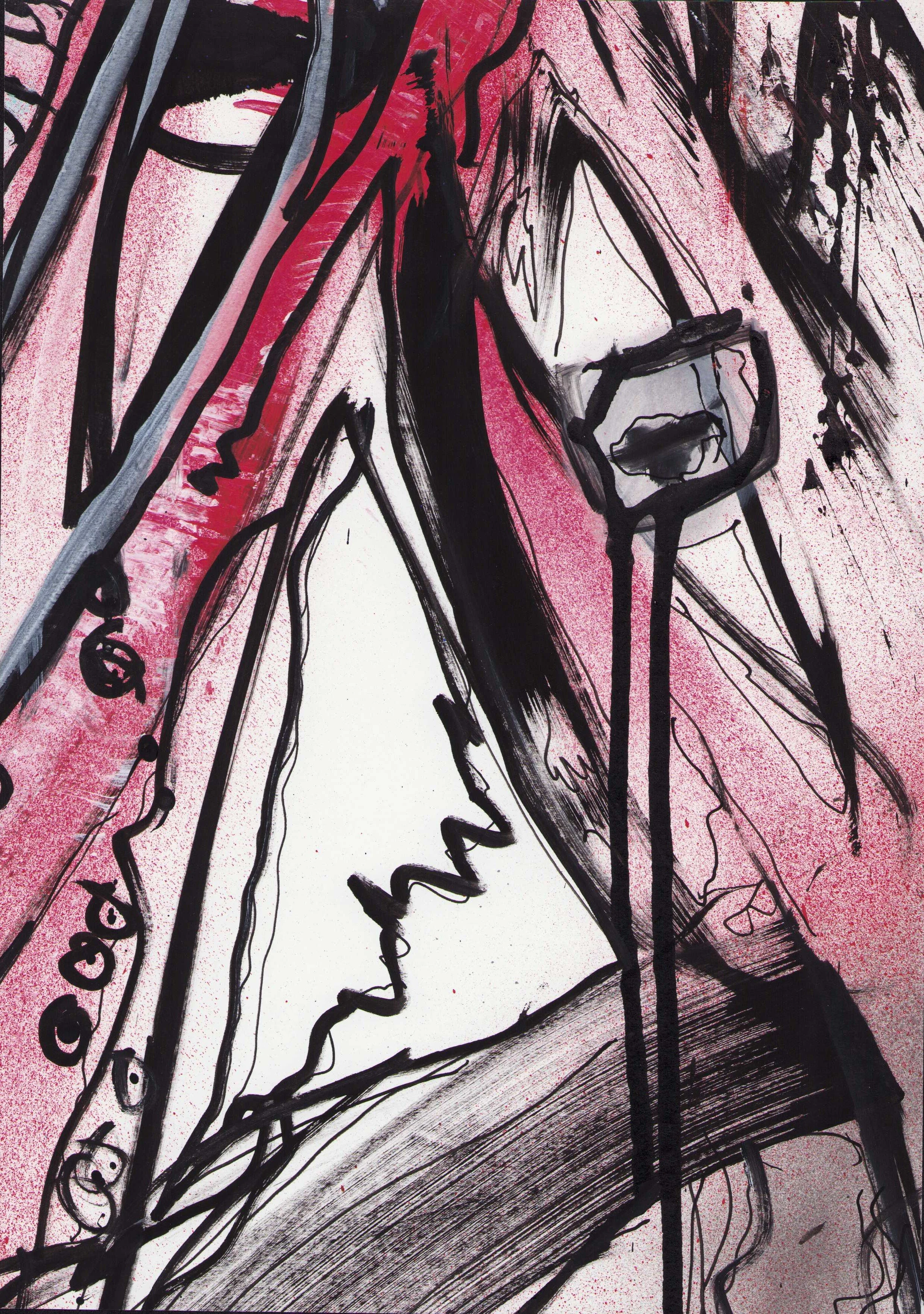 "Red 4", Cut up works, 2016