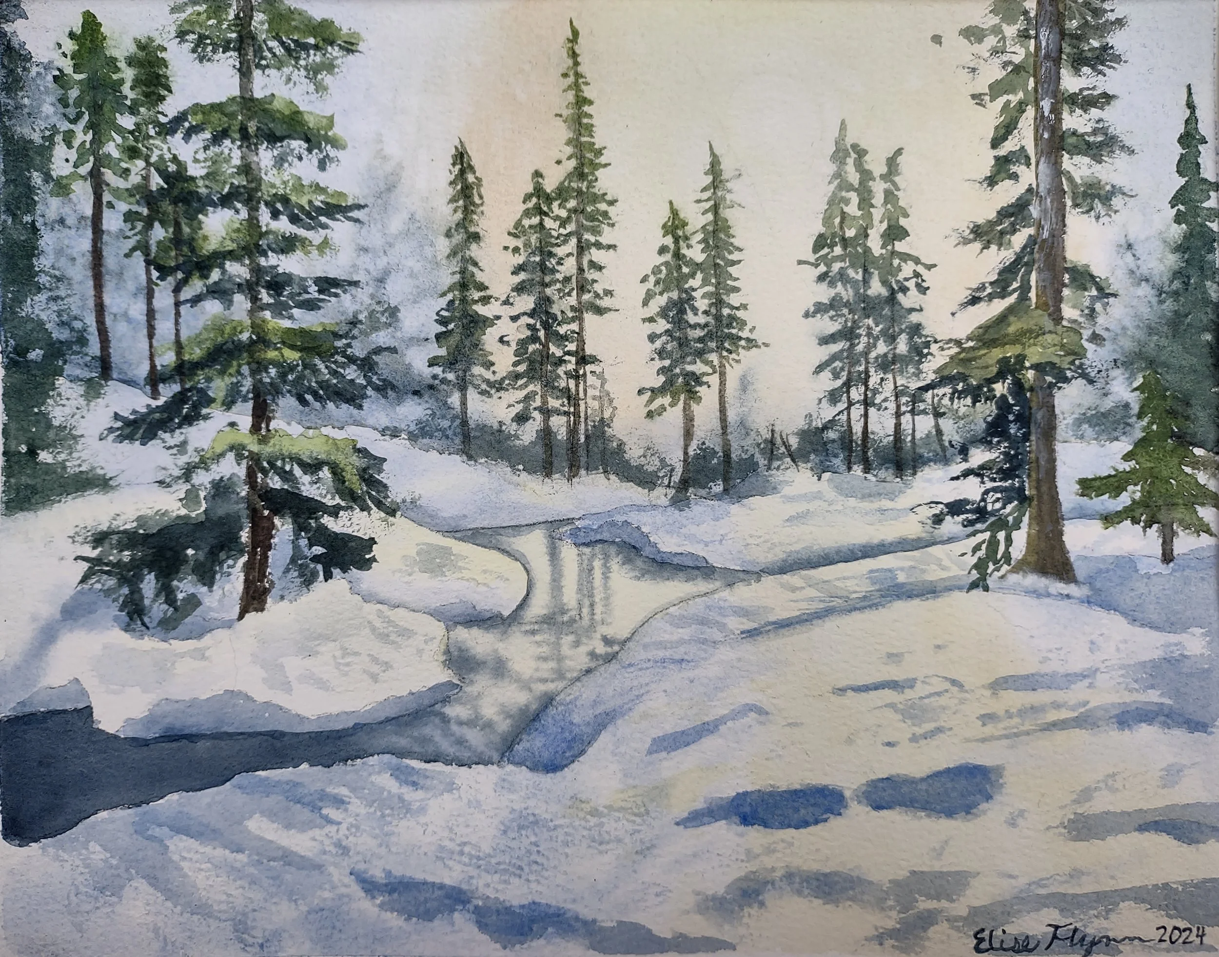 Elise Flynn, "Snowy Sunset"