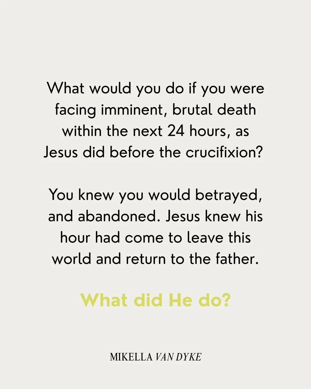 This foot washing points to an even greater act of love that was to come&mdash;Jesus&rsquo; death on the cross. In this moment, Jesus was already pointing to the scandalous, selfless love He would soon show, a love that would be poured out for each o