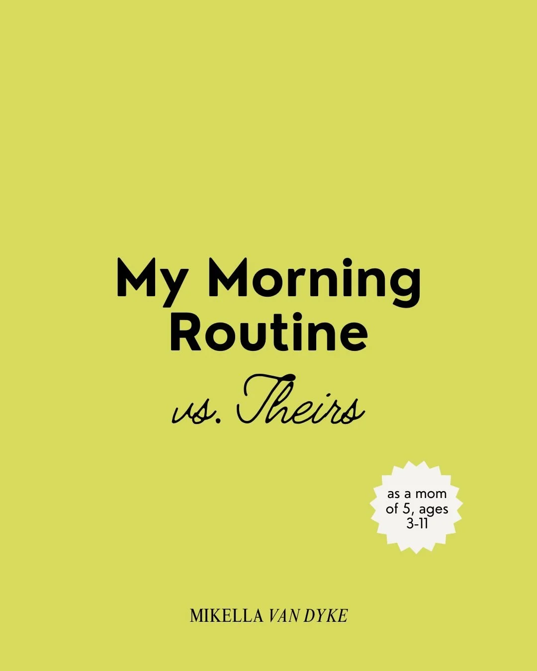 My morning routine vs. my kids&rsquo; morning routine ebbs and flows
Is always GRACE BASED because sometimes people are sick or someone sleeps in!

But over time, we&rsquo;ve built rhythms that actually work for our family.

My morning routine:&nbsp;