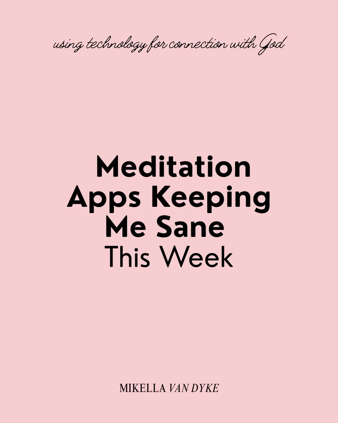 These apps are constantly in my rotation.

My favorite thing about these is that they take what could bring us further from God &mdash; technology &mdash; and refocus the attention right on Him.

We can use our phones as TOOLS for connection (and eve
