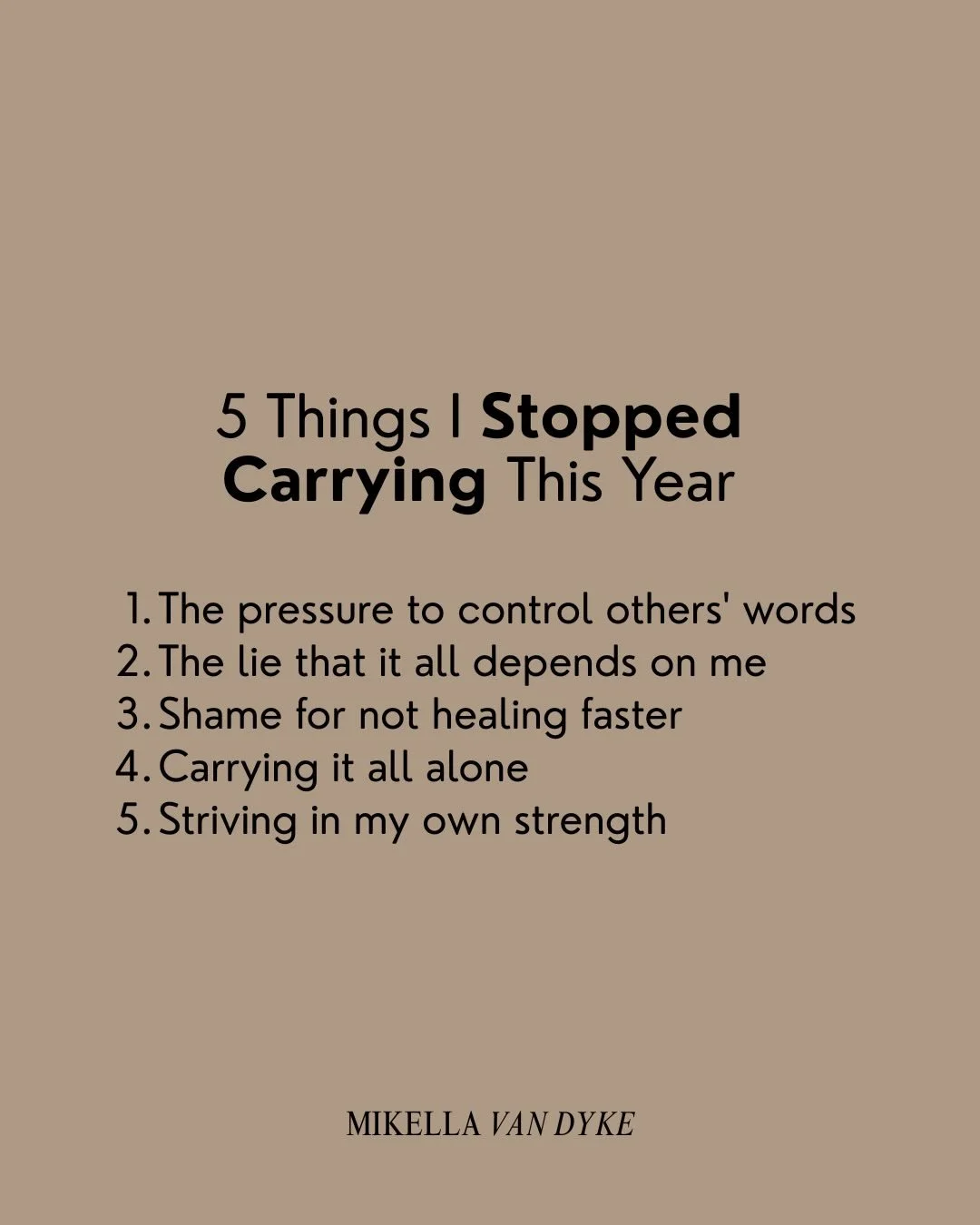 I&rsquo;m still learning to tend the small, quiet places God has given me. It&rsquo;s not loud&mdash;but it&rsquo;s faithful. And that&rsquo;s enough.

What do you need to stop carrying? 🤎