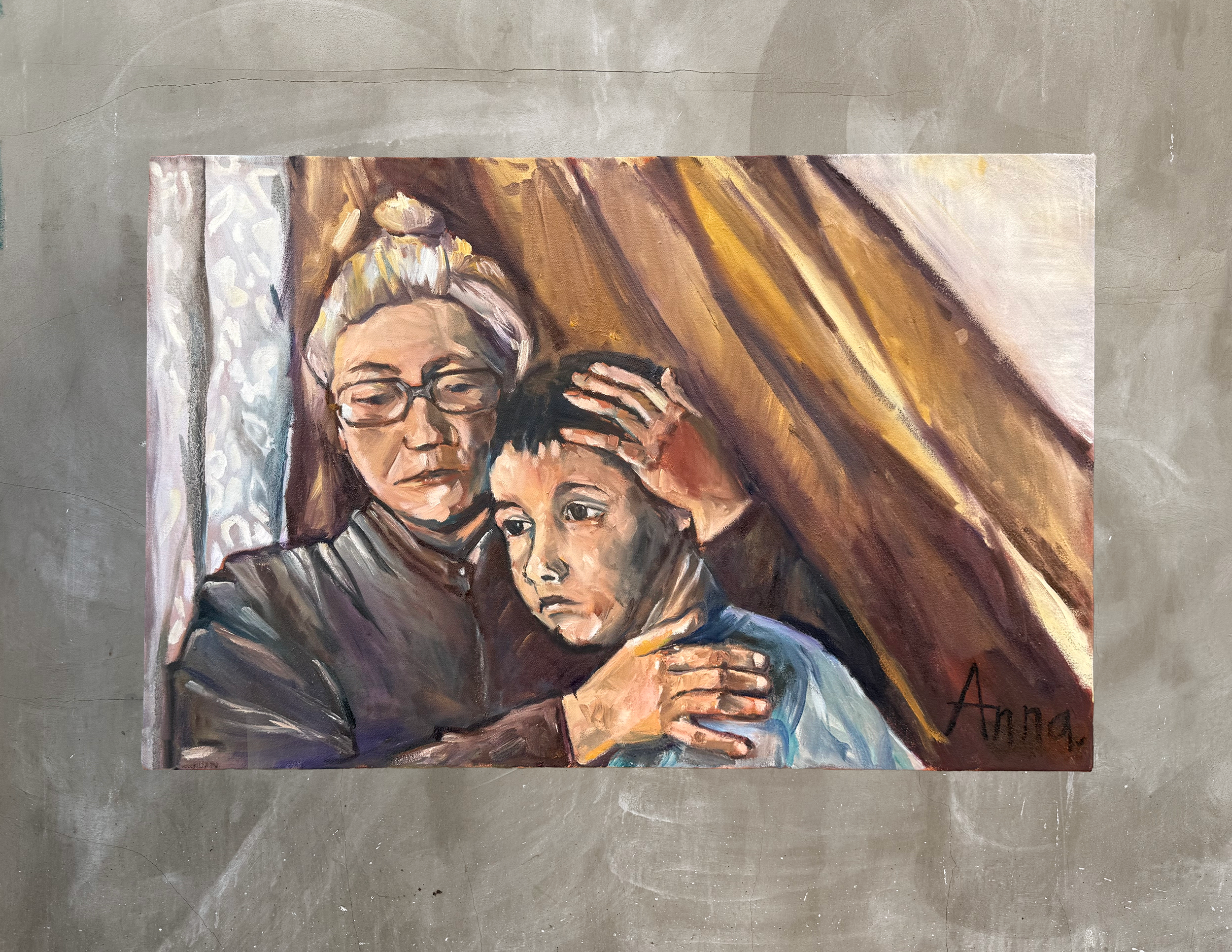 The Embrace, oil, 24” x 36”