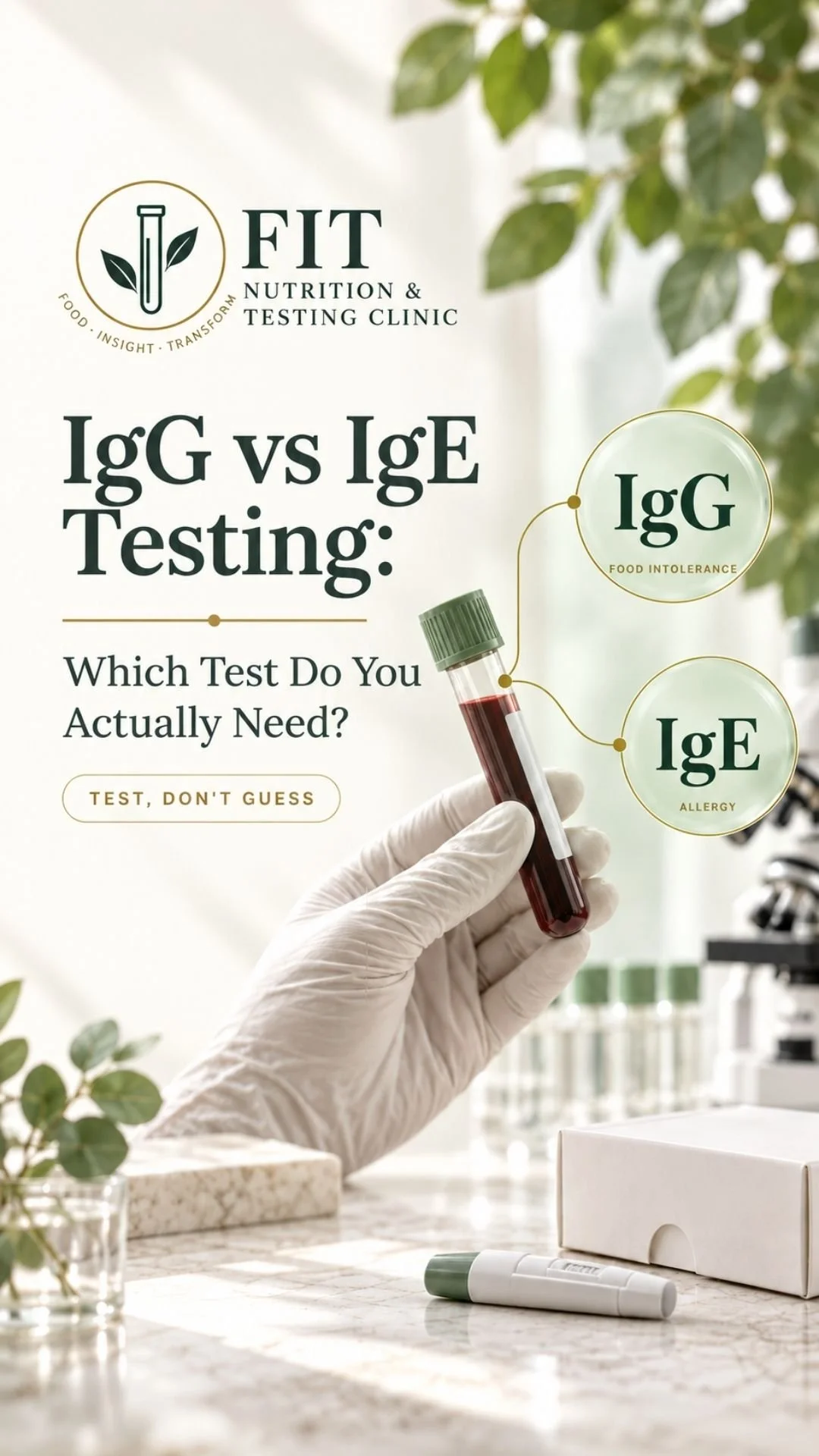 PInterest image for IgG food intolerance test vs IgE allergy test