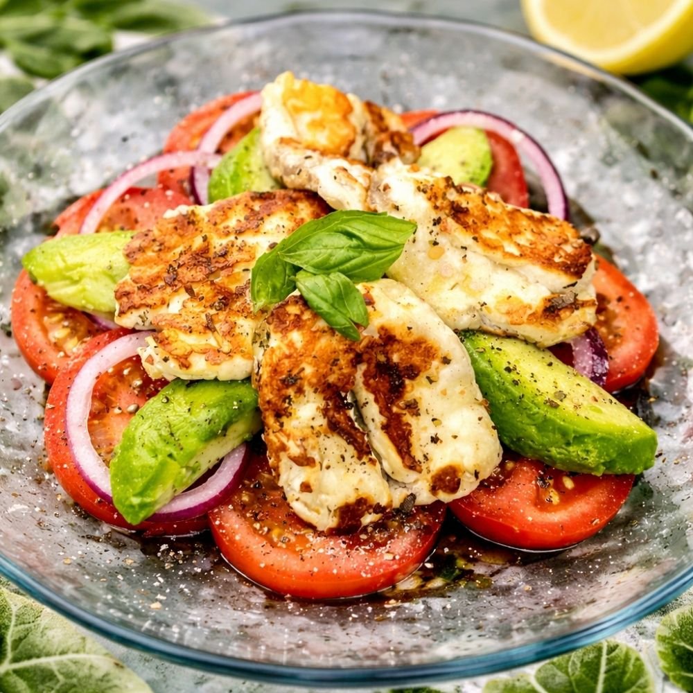 Halloumi, Avocado and Tomato Salad