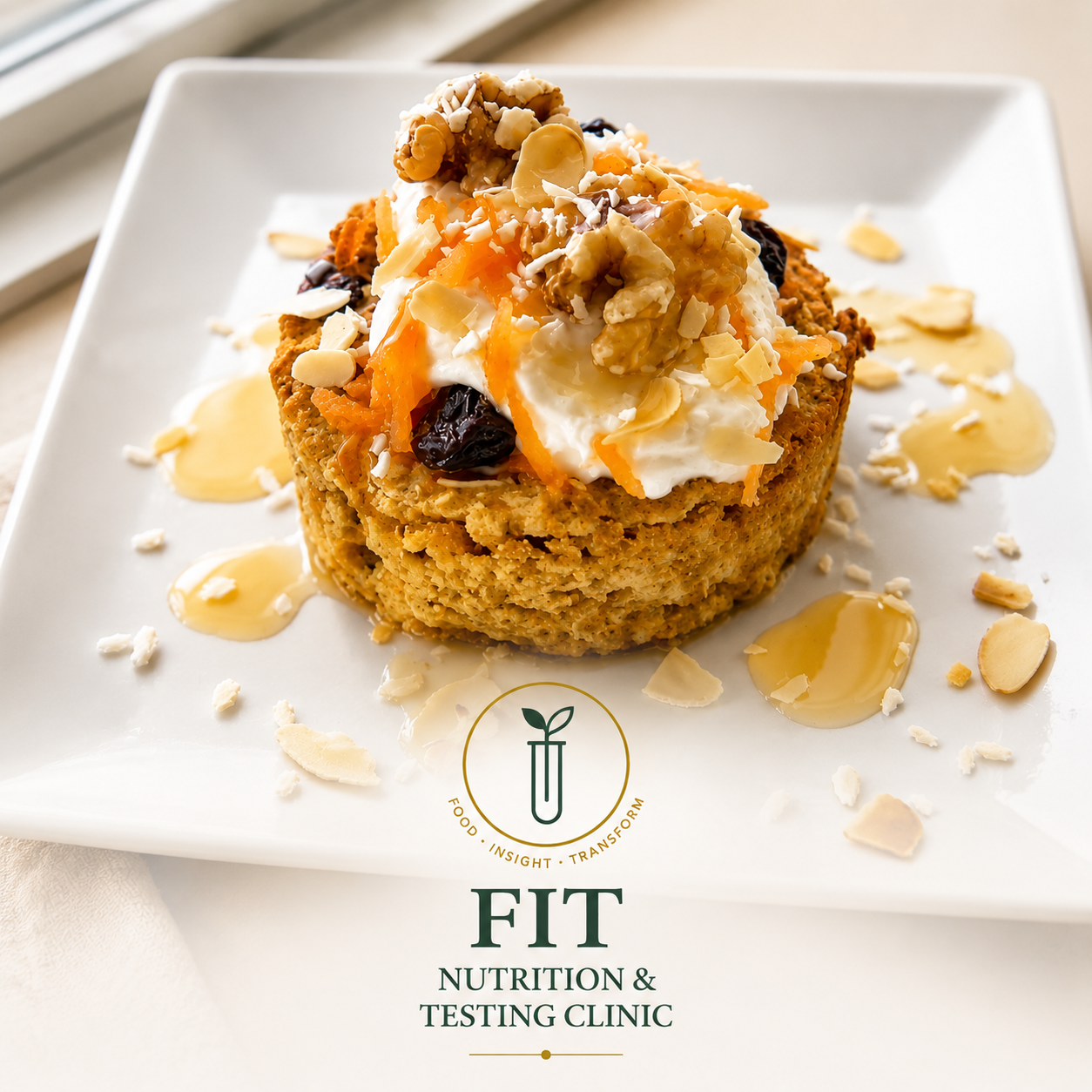 Carrot Cake Baked Oats - High Fibre and Gut-Friendly