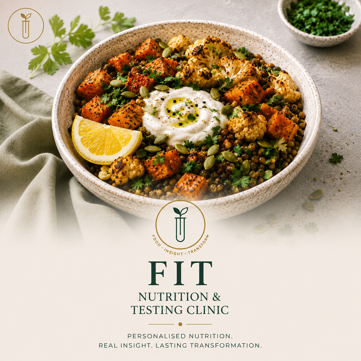 Roasted Roots &amp; Lentil Balance Bowl