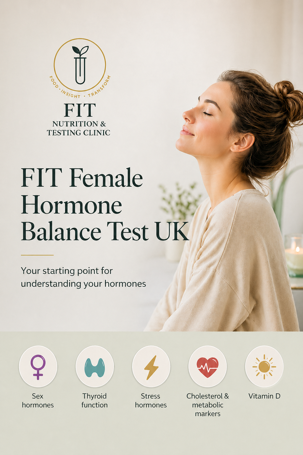 FIT Female Hormone Balance Test UK + Personalised Nutrition Consultation