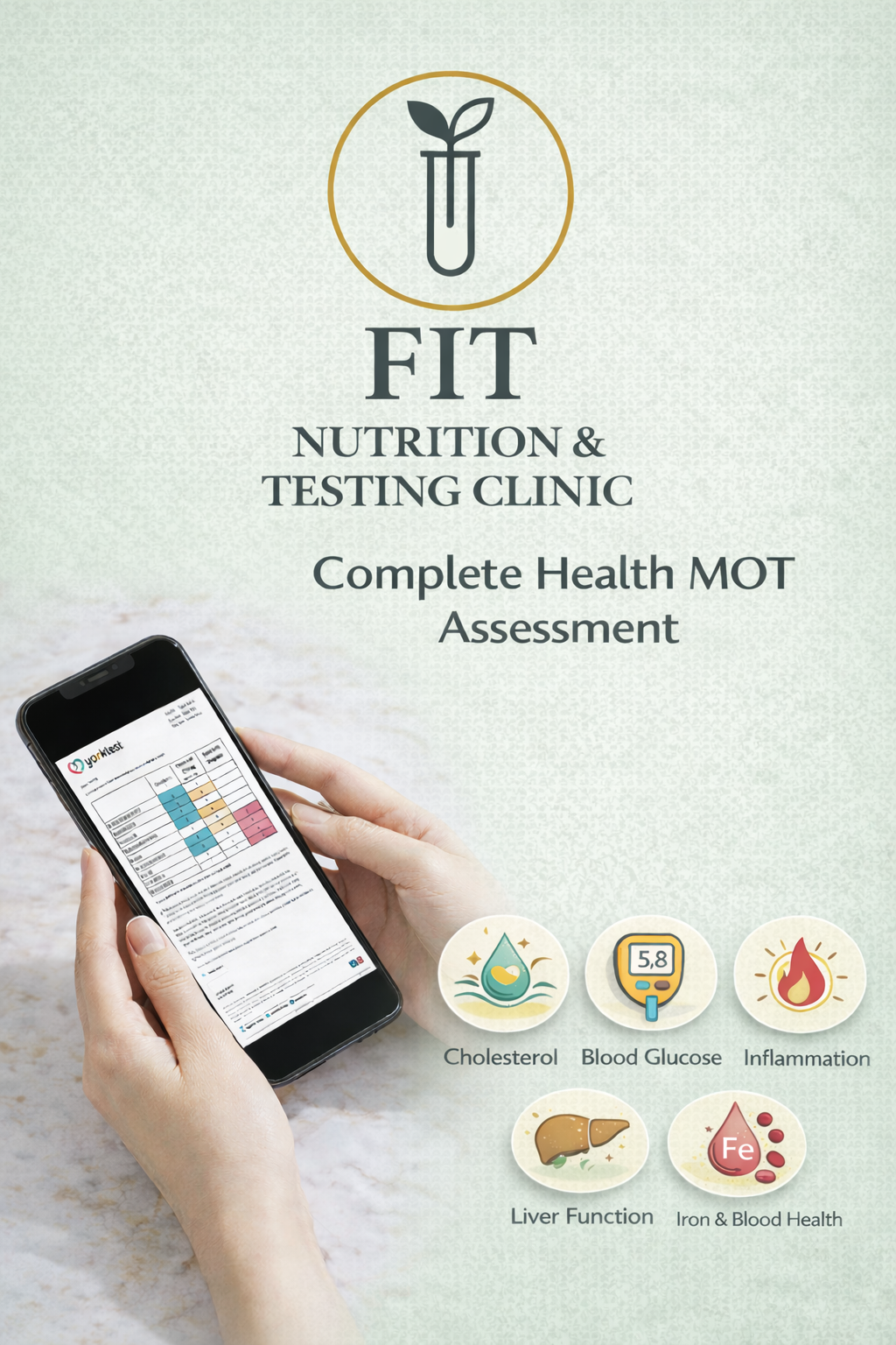 Complete Health MOT Assessment Blood Test + Personalised Nutrition Consultation
