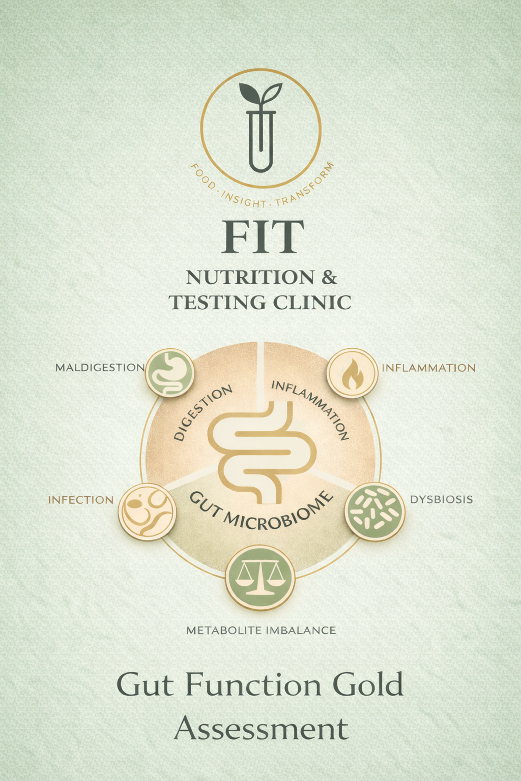Comprehensive Gut Function Gold Stool Test + Personalised Nutrition and Gut Consultation