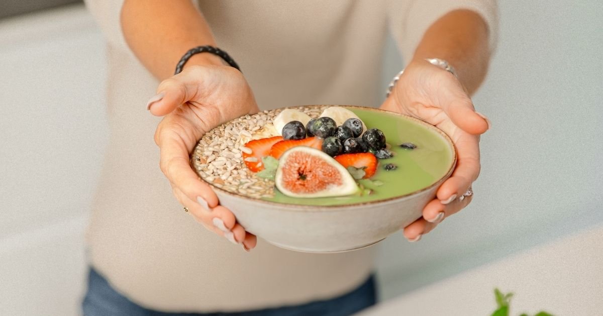 Close up of colourful bowl of food