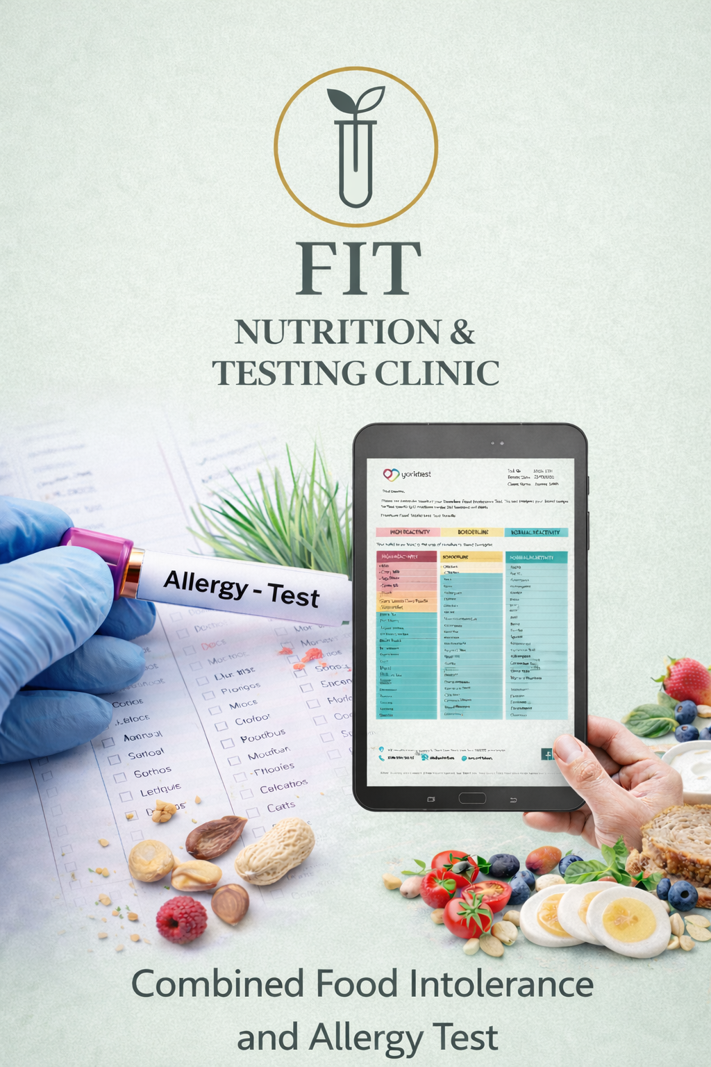 Combined Advanced Food Intolerance and Allergy Assessment + Personalised Nutrition Consultation