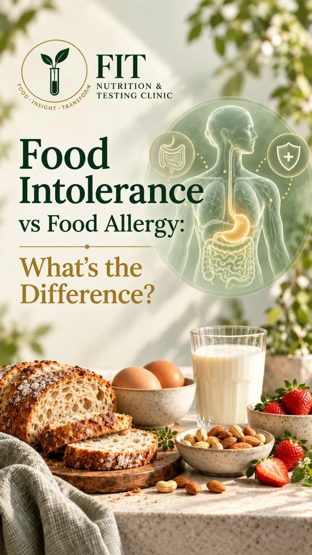 pinterest image for food allergy vs intolerance