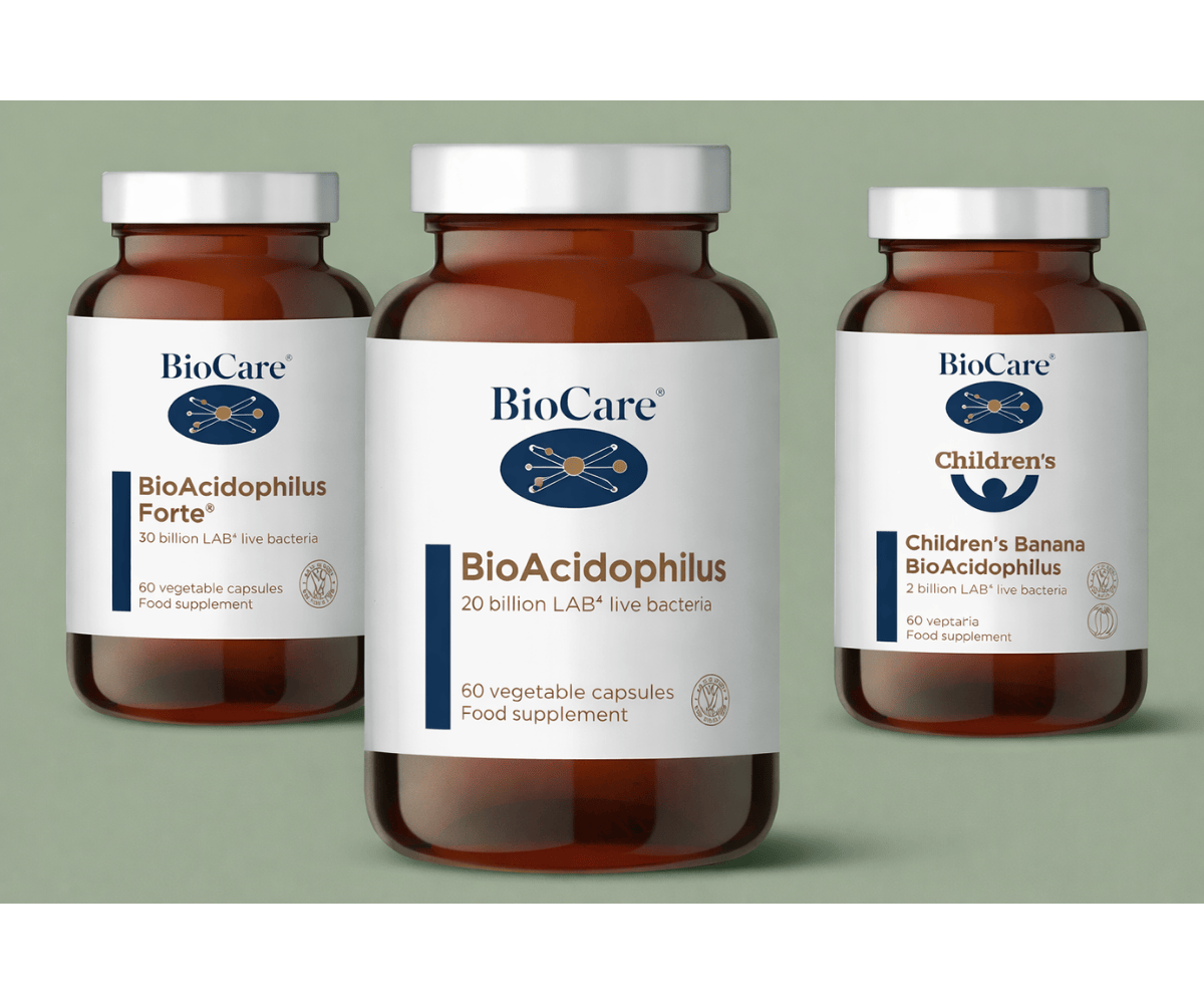 BioCare BioAcidophilus   Daily probiotic for microbiome balance 3 bottles