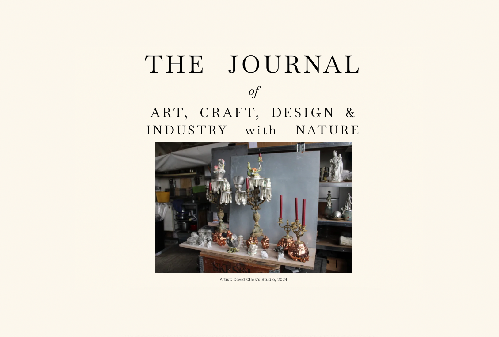 thrift art journal cover showing metal objects and text