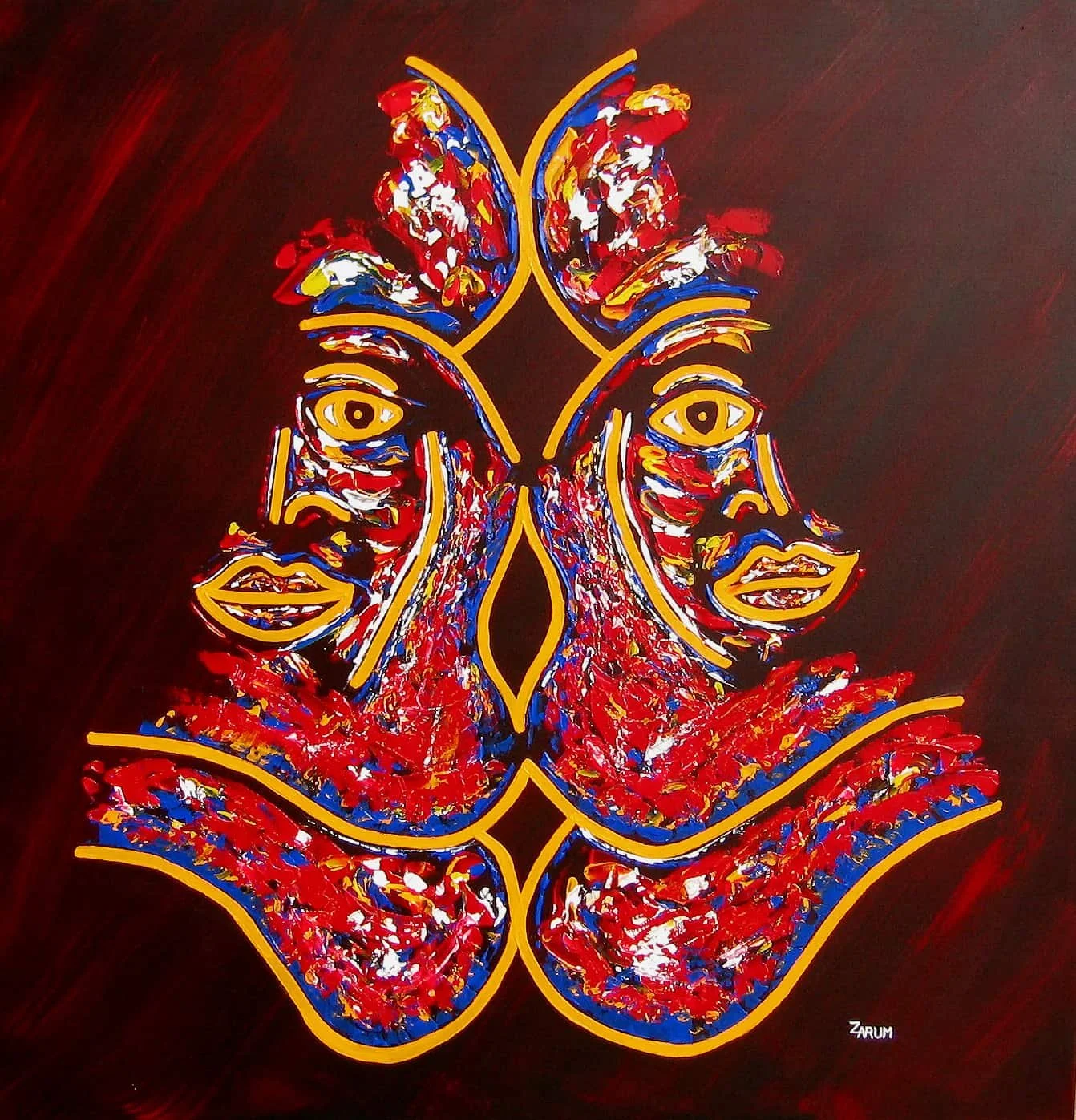 Title: Smorgasbord
Medium: Acrylic on Canvas
Size: 100cm X 100cm