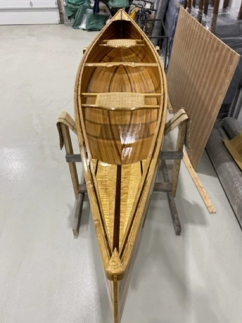 Zarum woodworking skills. Cedar strip canoe.