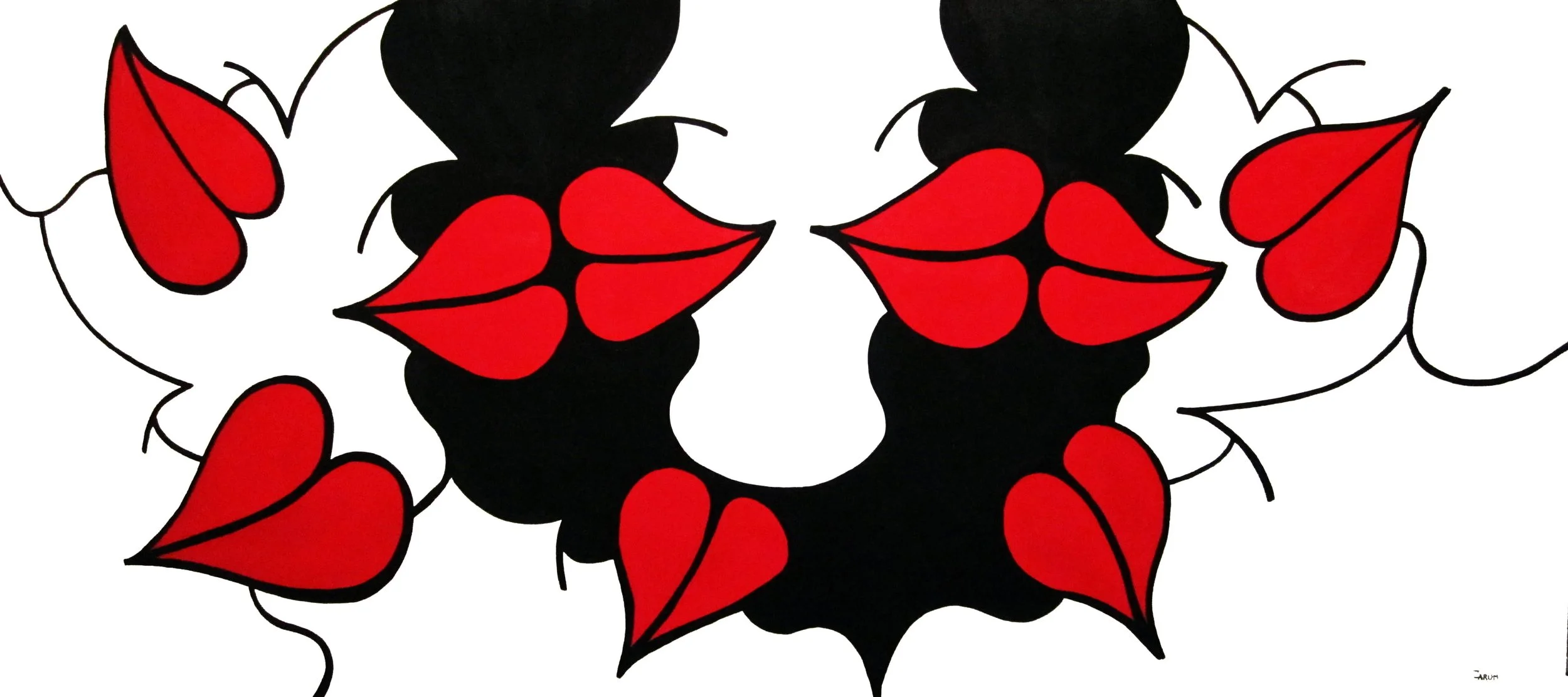 Title:Crowded Lips
Medium: Acrylic on Canvas
Size: 214cm X 96cm