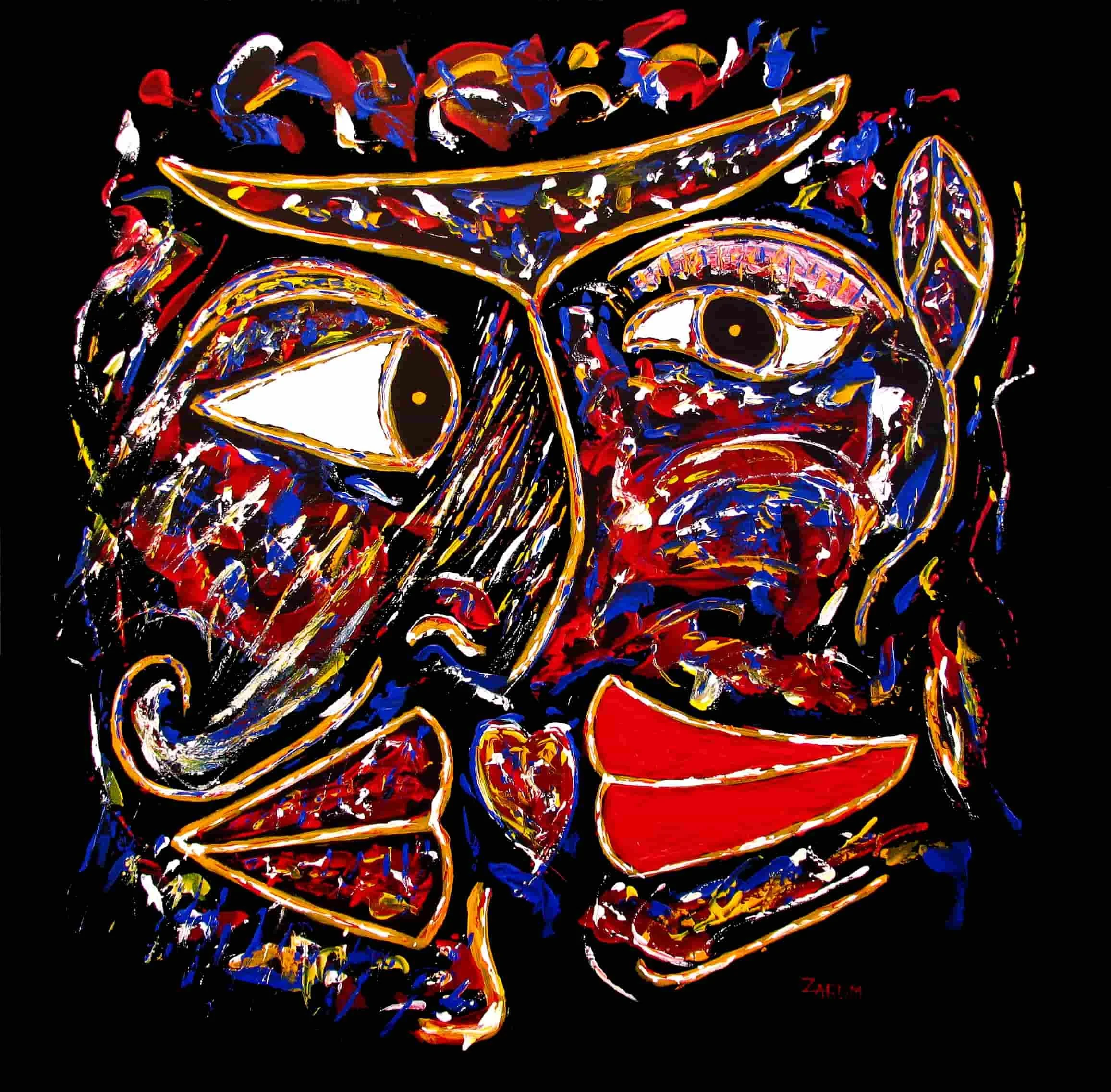 Title: Love
Medium: Acrylic on Canvas
Size: 90cm X 90cm