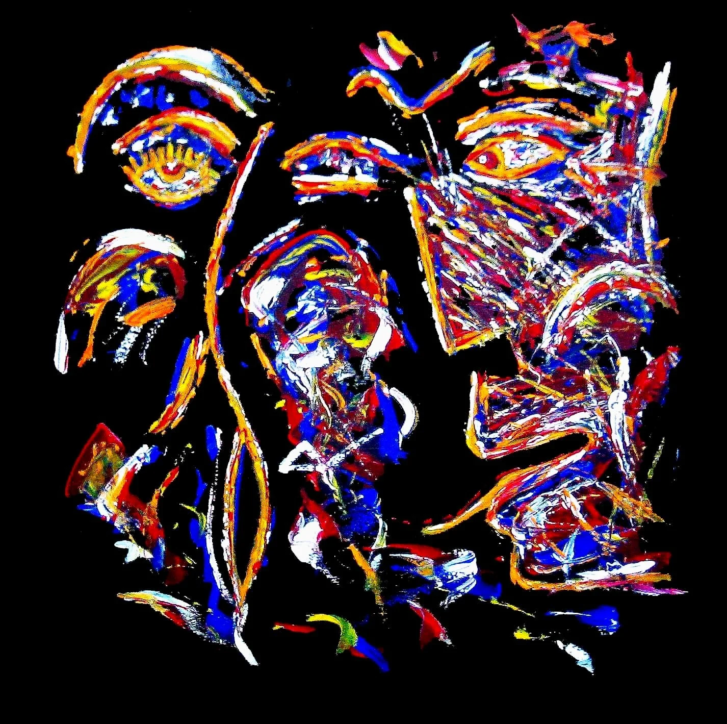 Title: Lust    Medium: Acrylic on Canvas      Size: 70cm X 70cm
Lust: The power of sexual lust is one of the most powerful forces in the human being. Over the centuries it has been an urge that has been tried to be controlled by religious orders and 