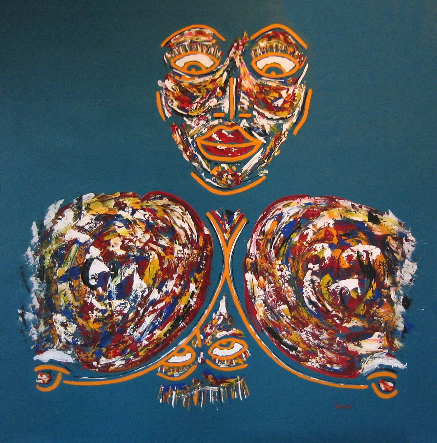 Title: The Peeper
Medium: Acrylic on Canvas
Size: 100cm X 100cm