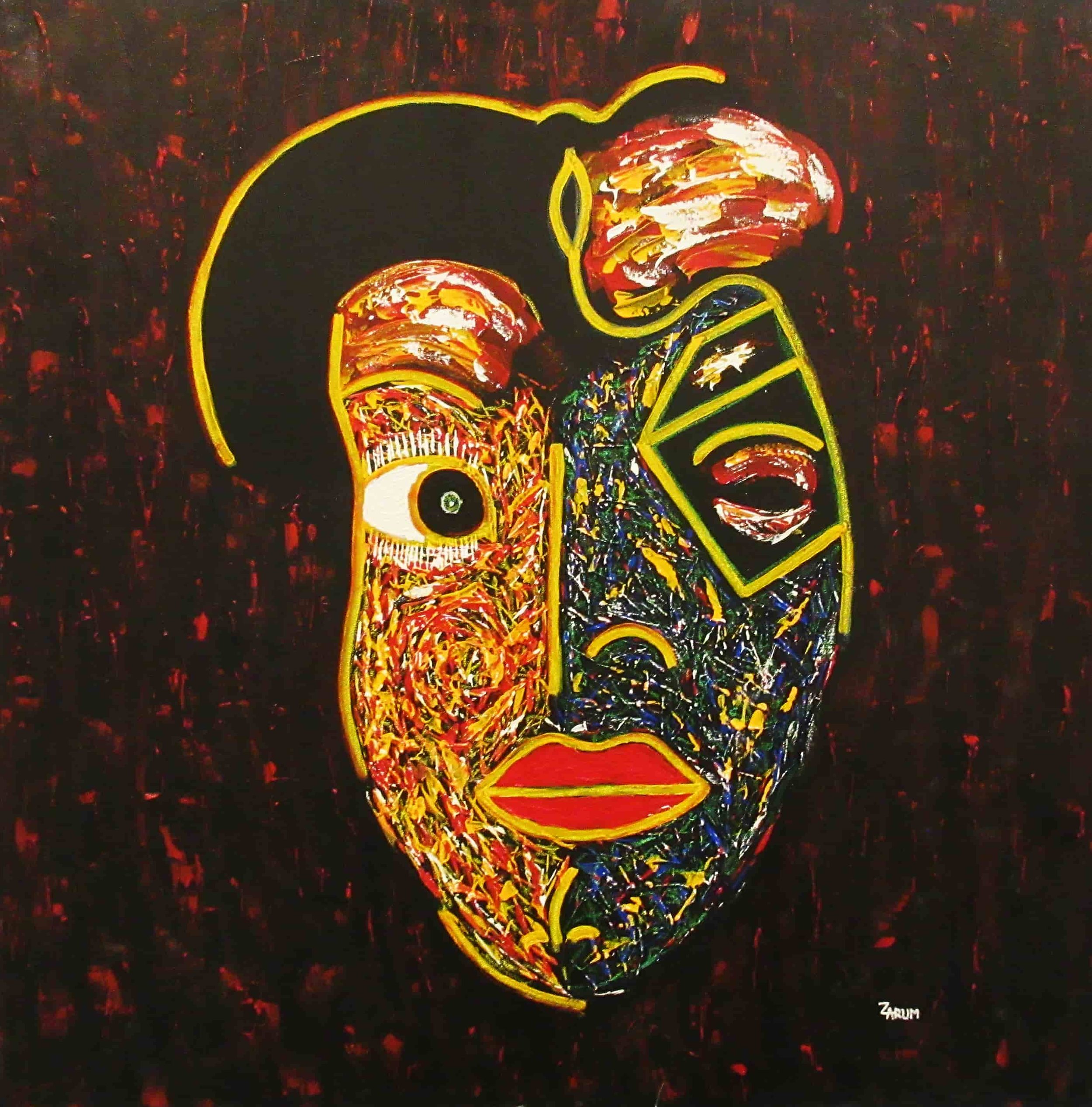 Title: Hidden Soul
Ser.II Ver.6
Medium: Acrylic on Canvas
Size: 90cm X 90cm