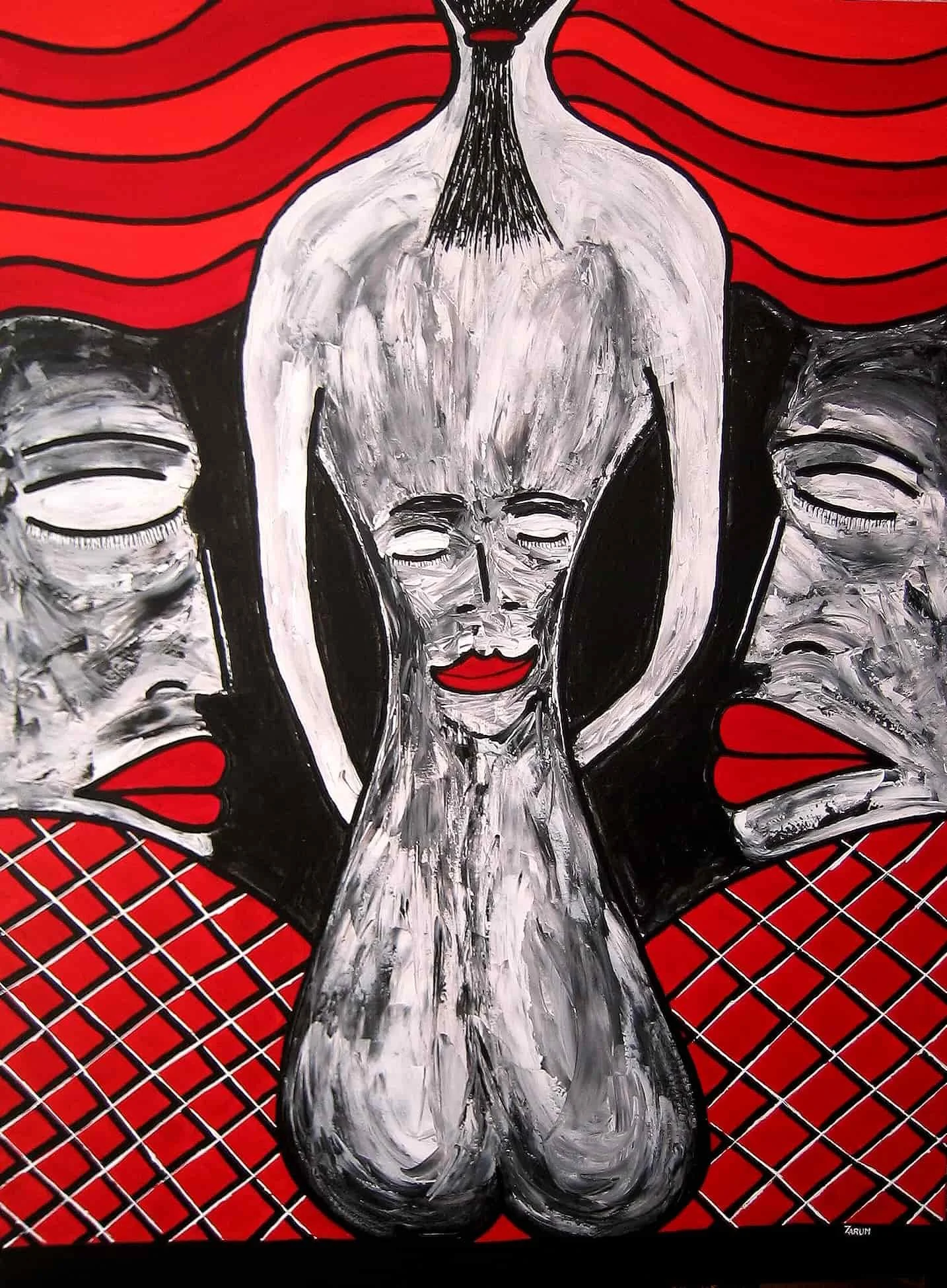 Title: Meditation     Medium: Acrylic on Canvas      Size: 130cm X 97cm

Meditation: I have tried to capture the peacefulness and tranquility of the power of meditation. The ability to take ones self to another plane.