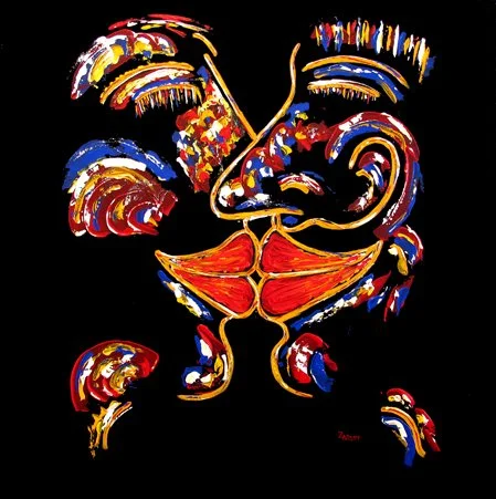 Title: The Kiss
Medium: Acrylic on Canvas
Size: 90cm X 90cm