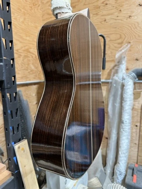 A  Zarum Classical guitar in the process of french polish