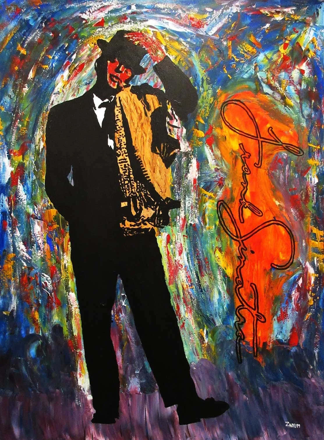 Title: Sinatra
Medium: Acrylic on Canvas
Size:91cm X 122cm