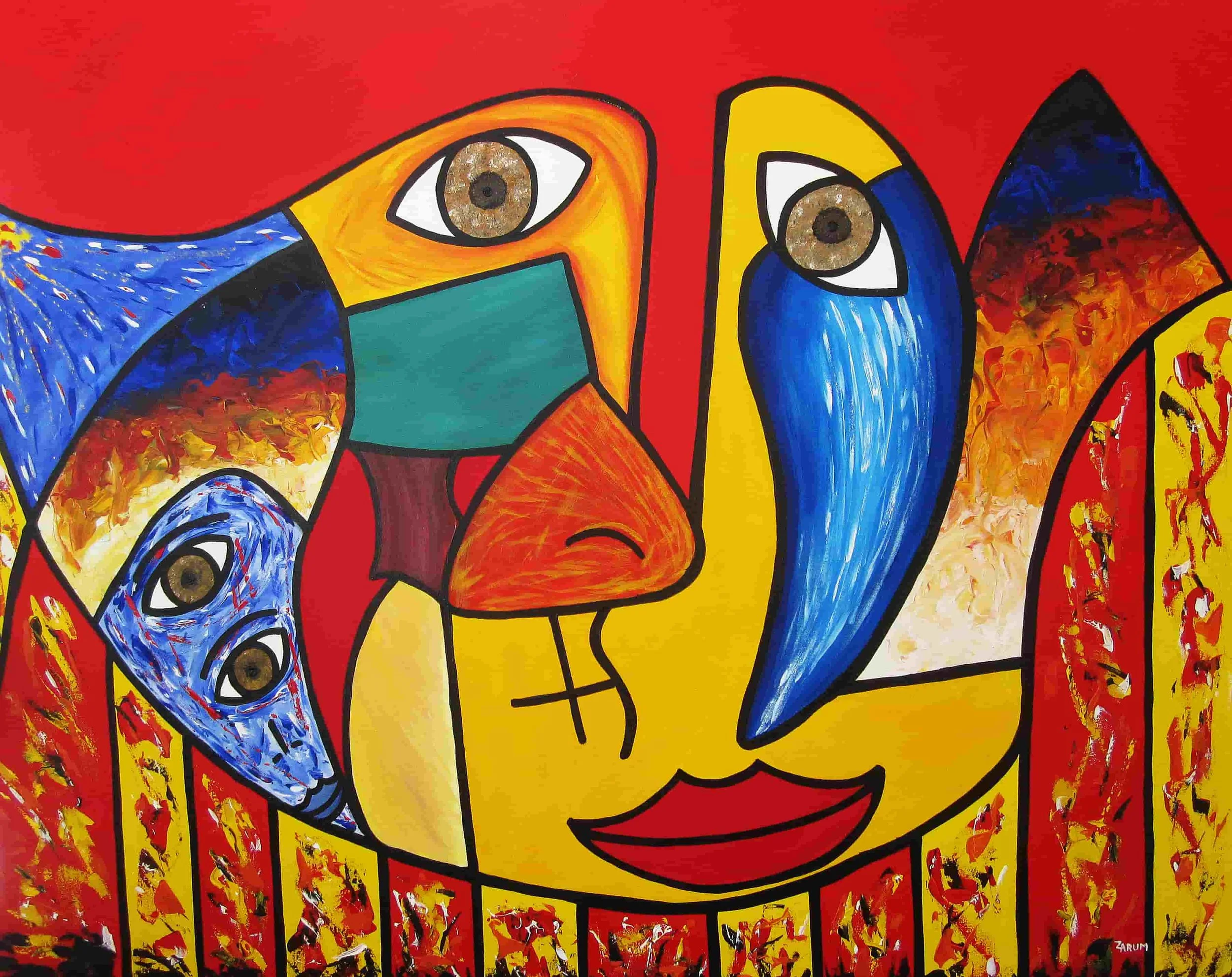Title: Las Lágrimas de una Guerra Civil
Medium: Acrylic on Canvas
Size: 153cm X 122cm