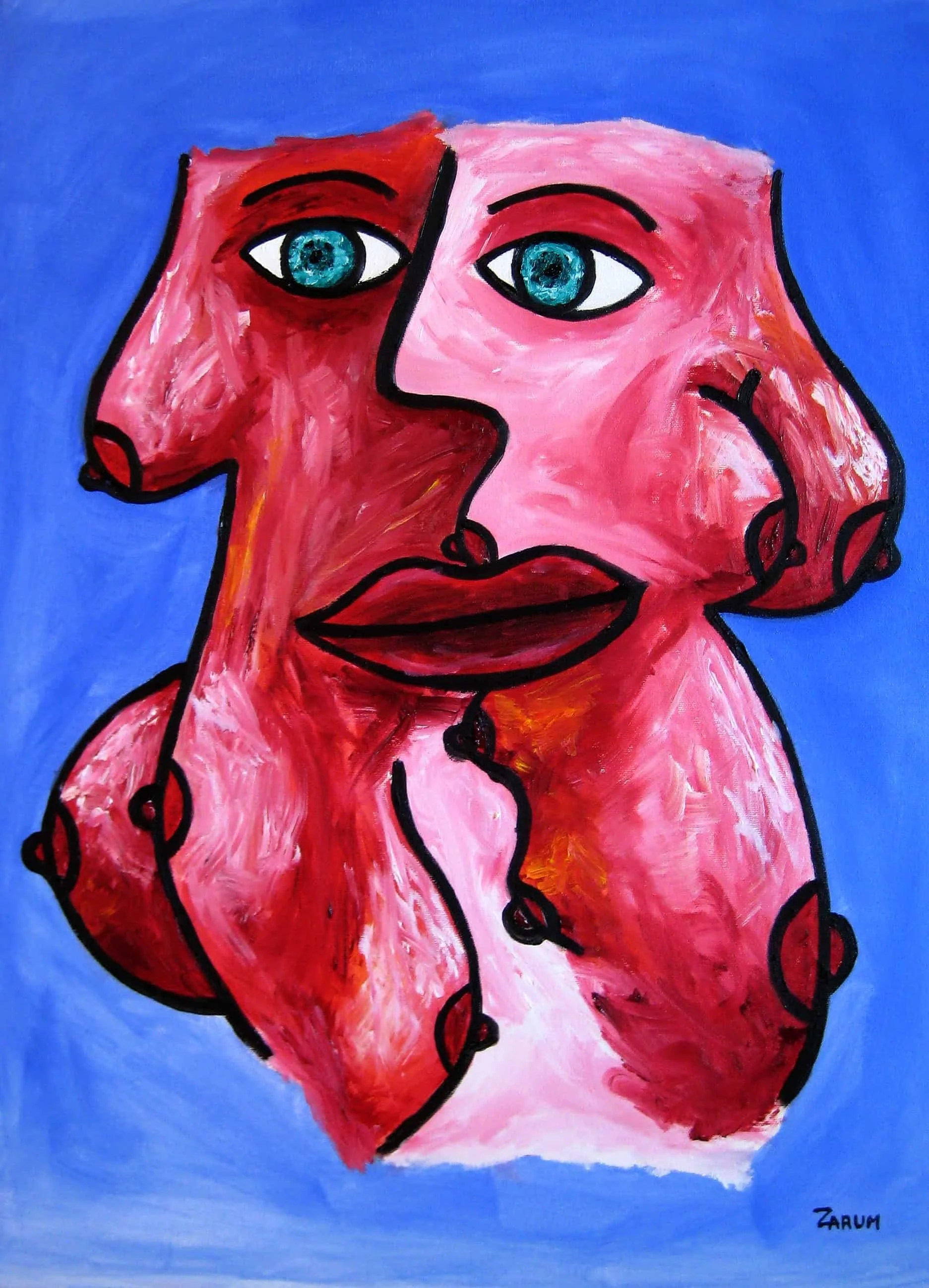 Title: Where are you looking     Medium: Acrylic on Canvas      Size: 70cm X 50cm

Where are you looking:  An observation of where a man's eyes are when he meet a buxom beauty.