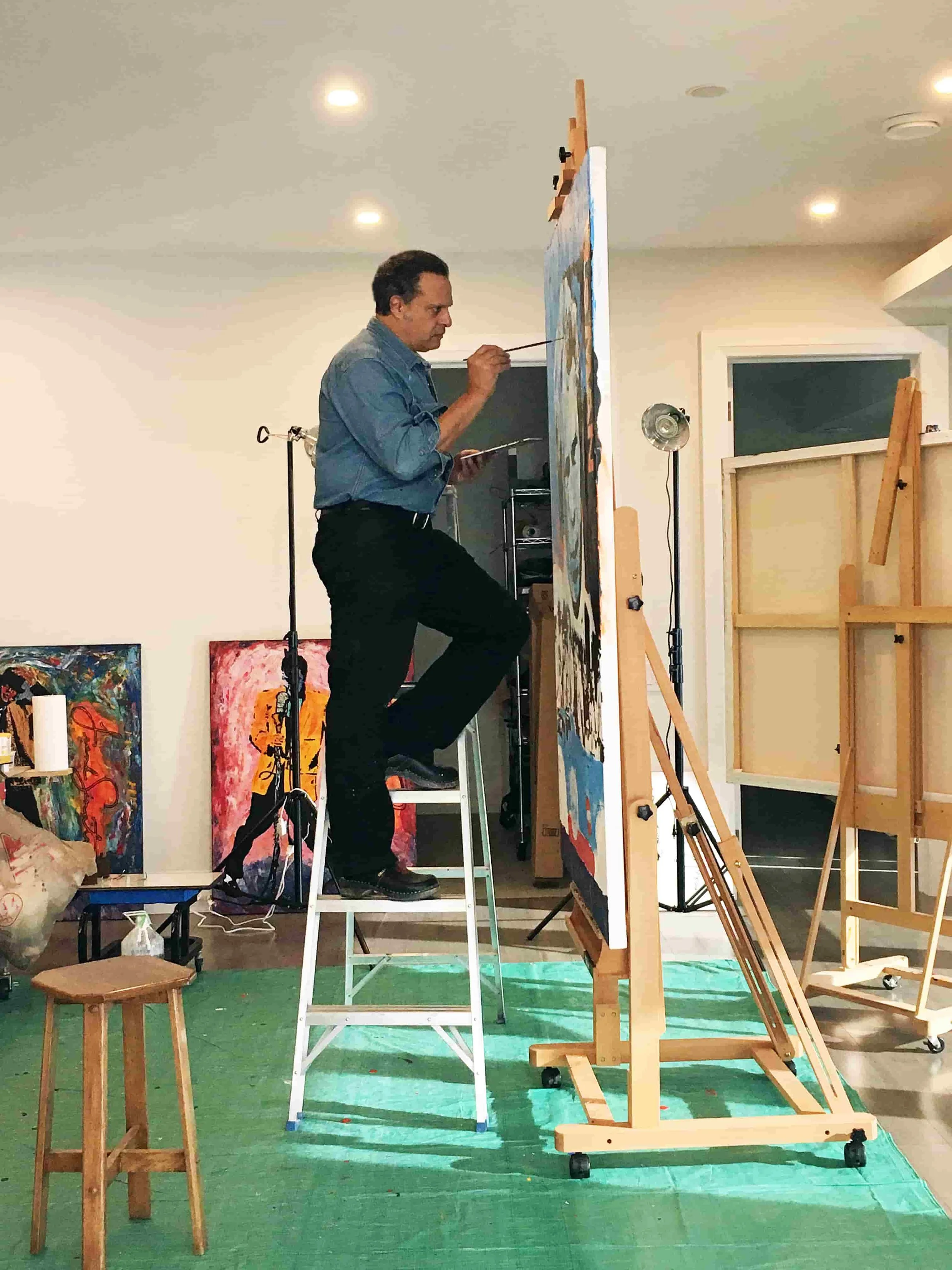 Zarum in his studio in Canada.