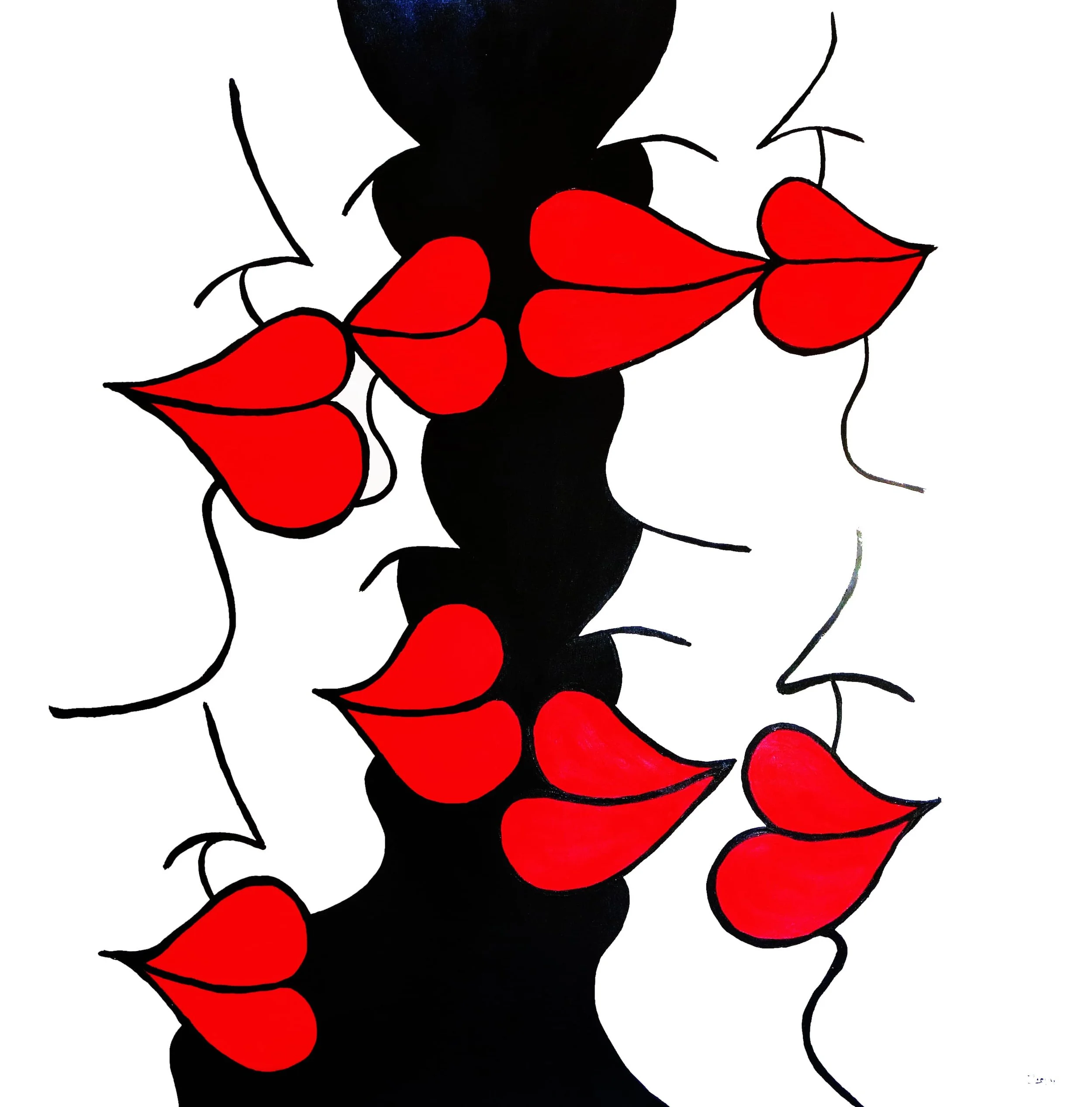 Title: Meeting of the Lips
Medium: Acrylic on Canvas
Size: 137cm X 137cm