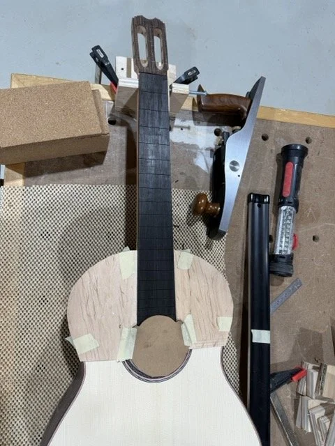 Protecting the soundboard as i shape the fret board