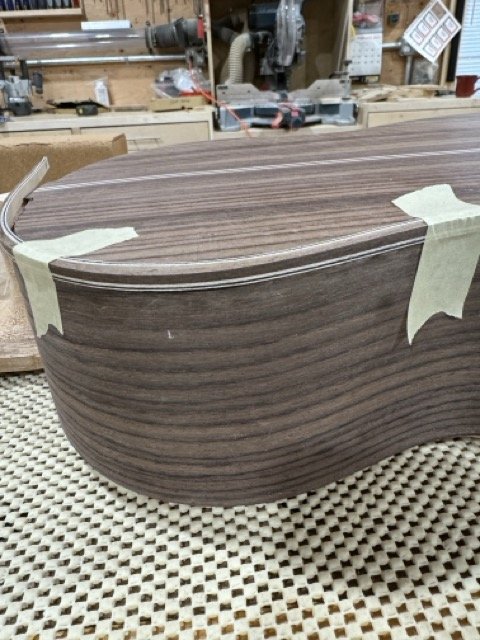 Testing the fit of the side binding strips