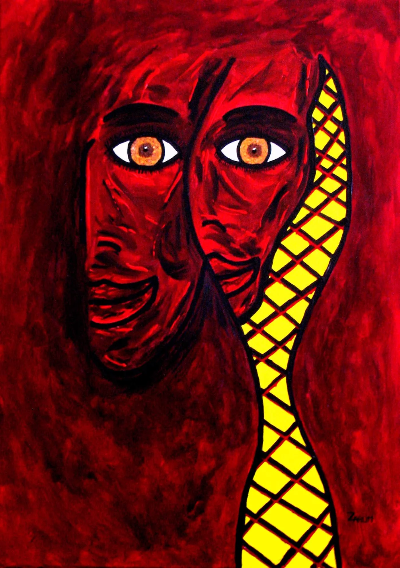 Title: Heat Of The Night     Medium: Acrylic on Canvas      Size: 70cm X 50cm

Heat of the Night:  When passions are released and fire burns through until the light of day.