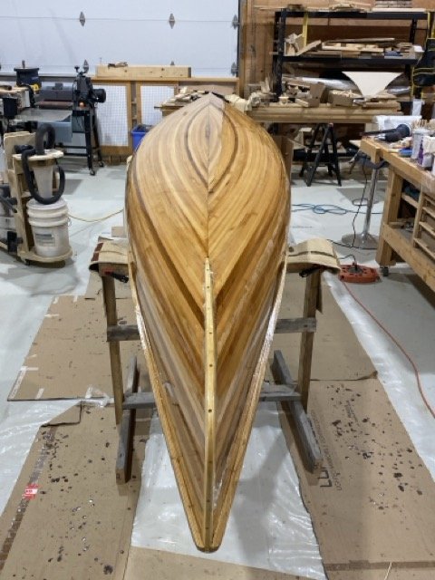 Zarum woodworking skills. Cedar strip canoe.