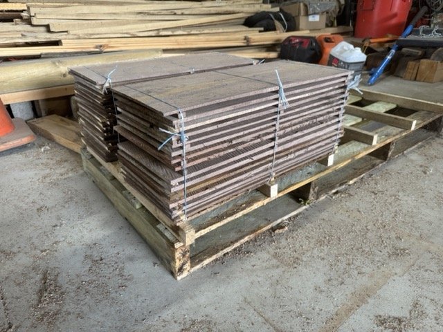 Loading the pallet for the kiln