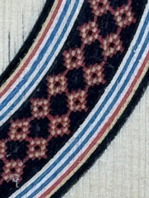 Close up of a finished rosette