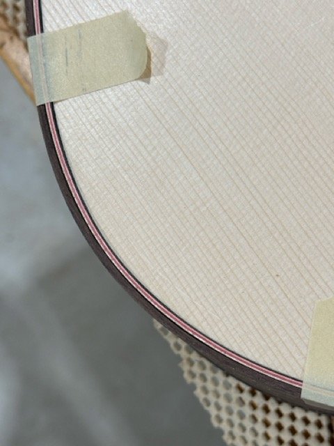 Testing the fit of the side binding strips