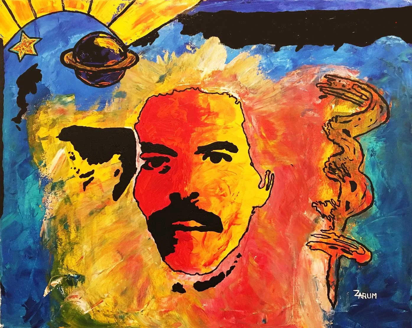Title :Peter Max
Medium: Acrylic on Canvas
Size: 76cm X 60cm