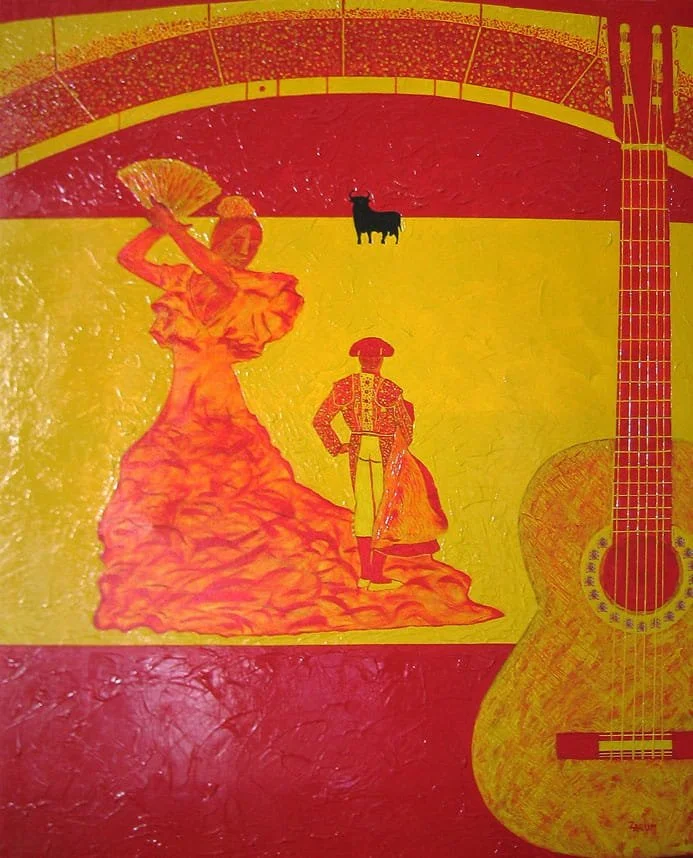 Title: Viva Espana
Medium: Acrylic on Canvas
Size: 100cm X 80cm