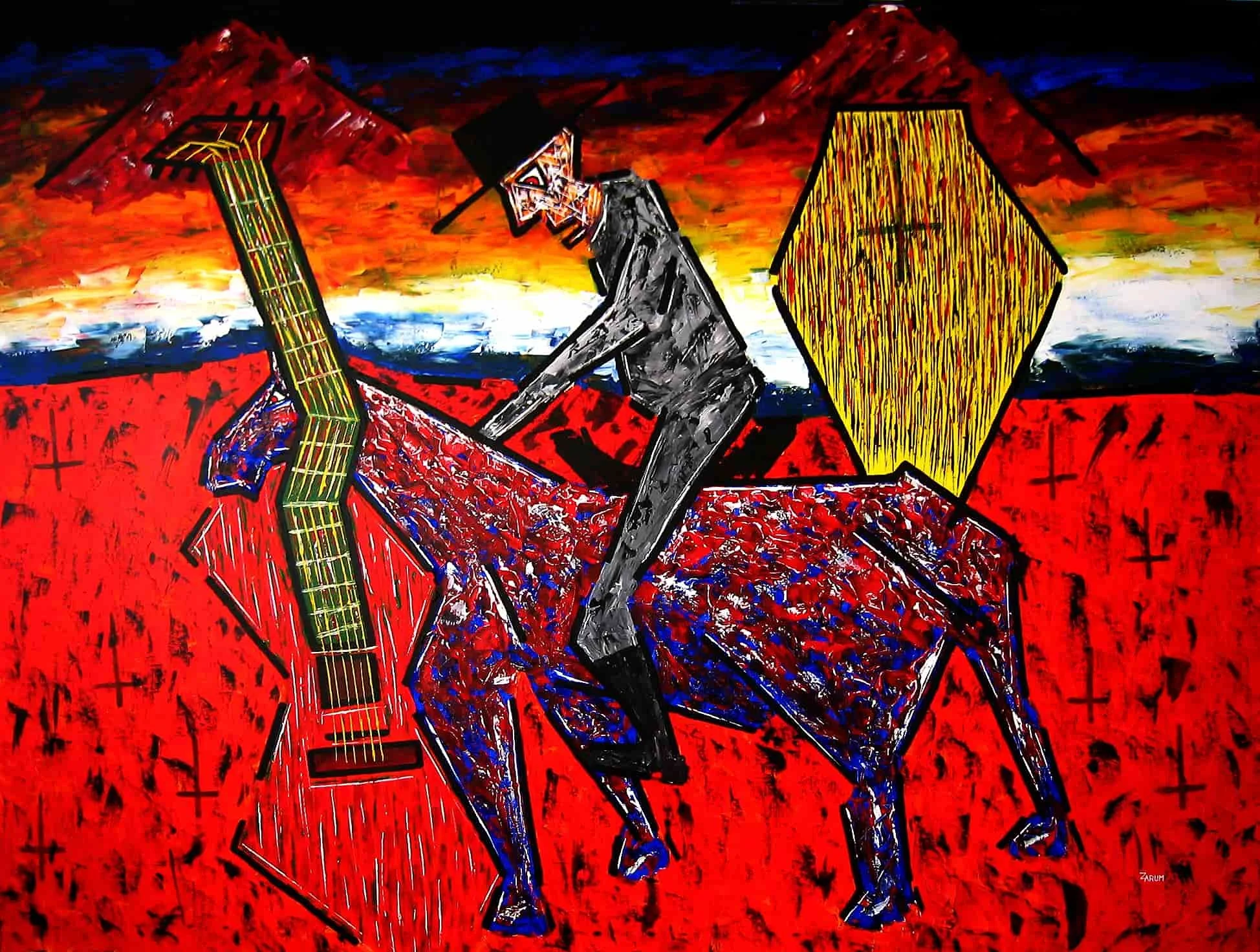Title: El Jinete
Medium: Acrylic on Canvas
Size: 195cm X 146cm