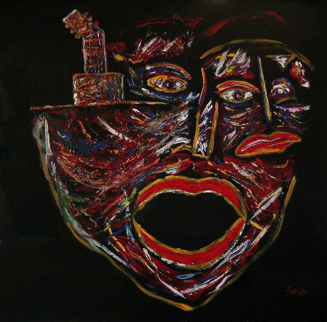 Title: Flamenco
Medium: Acrylic on Canvas
Size:70cm X 70cm