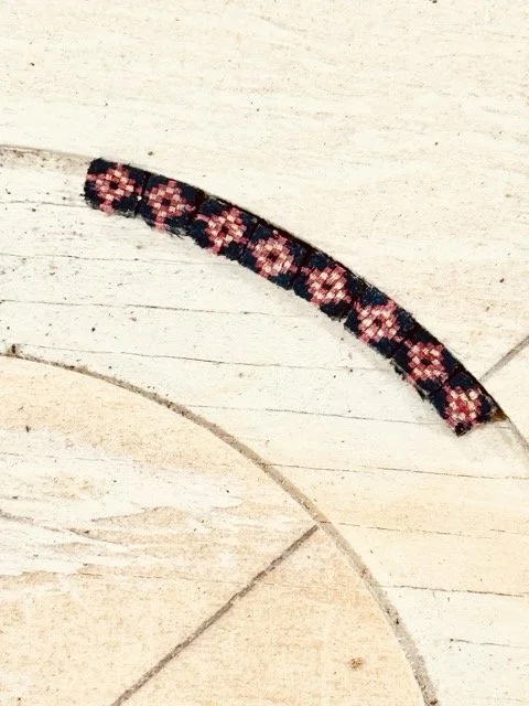 The pieces are placed one next to the other to form the pattern