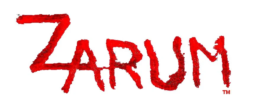 Zarum signature as on his paintings also use gas his official logo