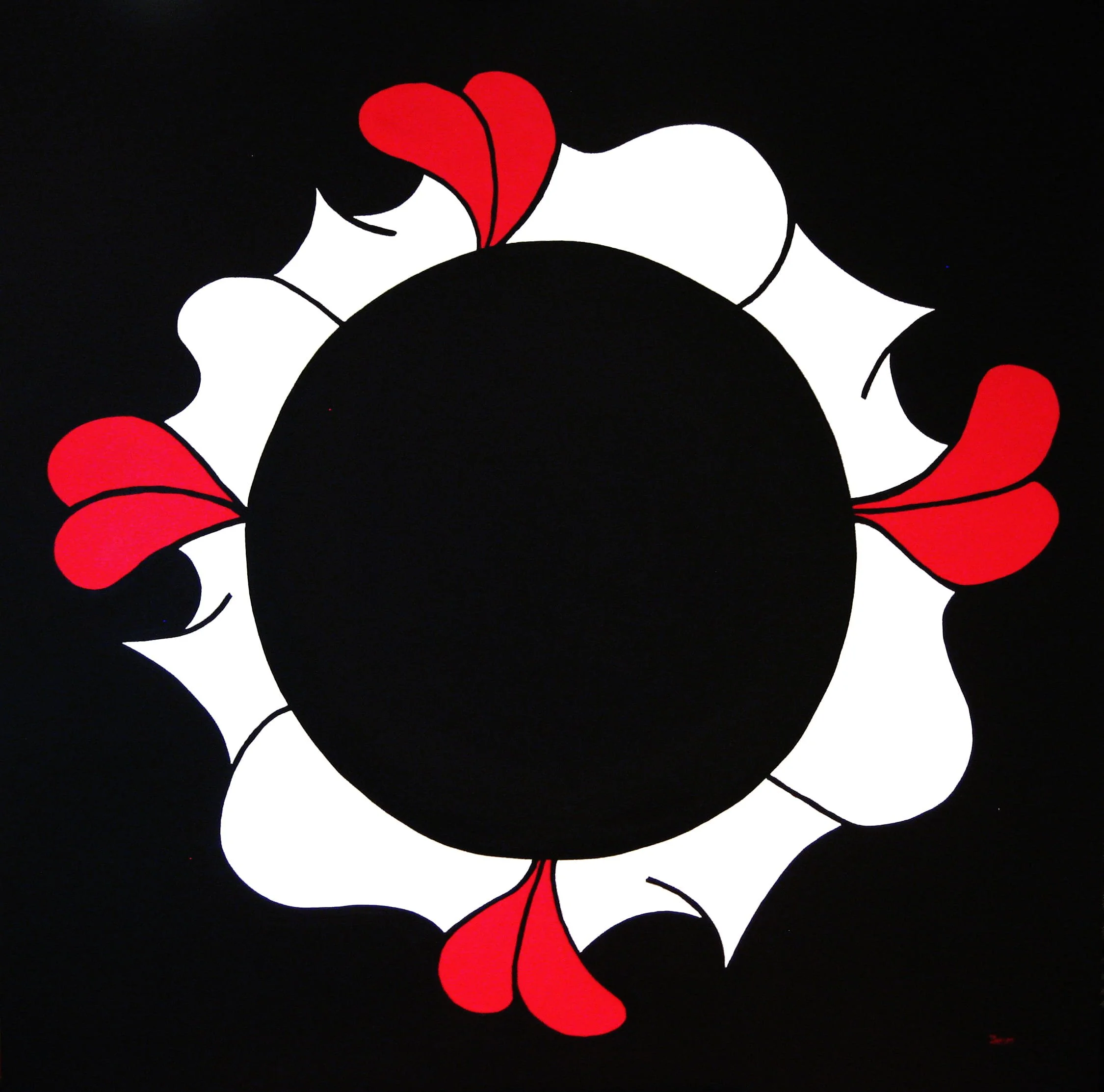 Title: Circle of Lips
Medium: Acrylic on Canvas
Size: 137cm X 137cm